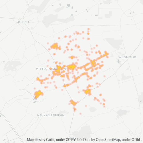 Heatmap für plz 26629
