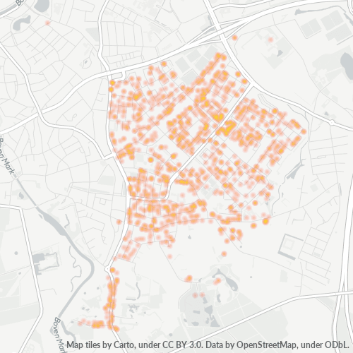 Heatmap voor postcode 4834