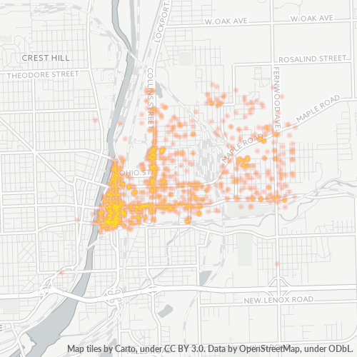 60432 Business Density Heatmap