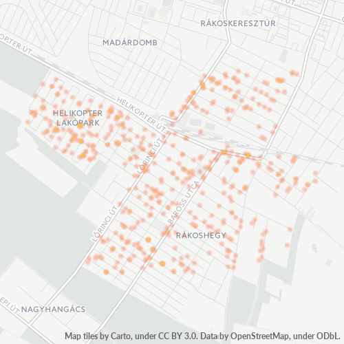 1174 Vállalati sűrűségi térkép