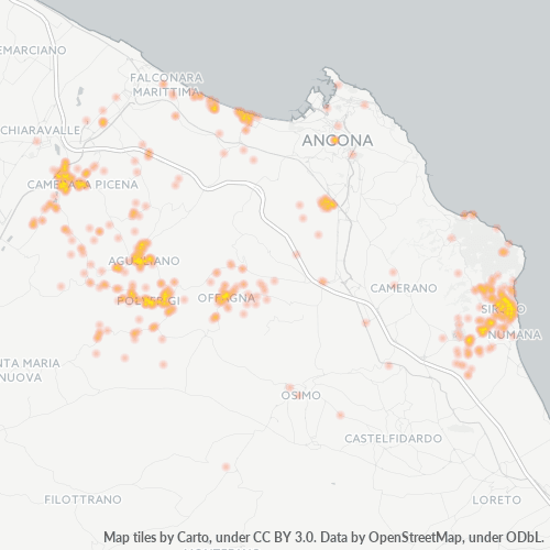 Mappa di calore per cap 60020