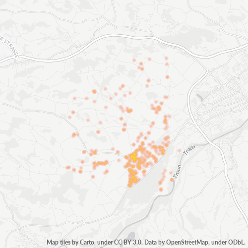 Heatmap für postleitzahl 4623