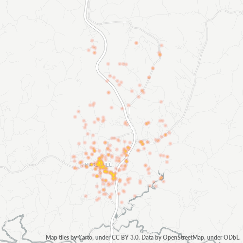 28754 Business Density Heatmap