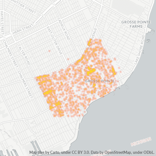 48230 Business Density Heatmap