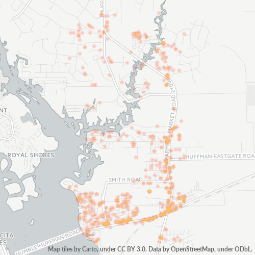 77336 Business Density Heatmap