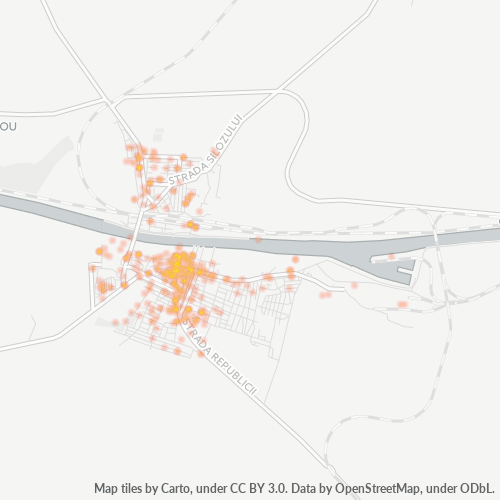 905600 Harta calorică cu densitatea activității economice