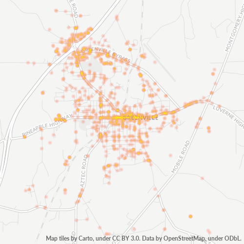 36037 Business Density Heatmap