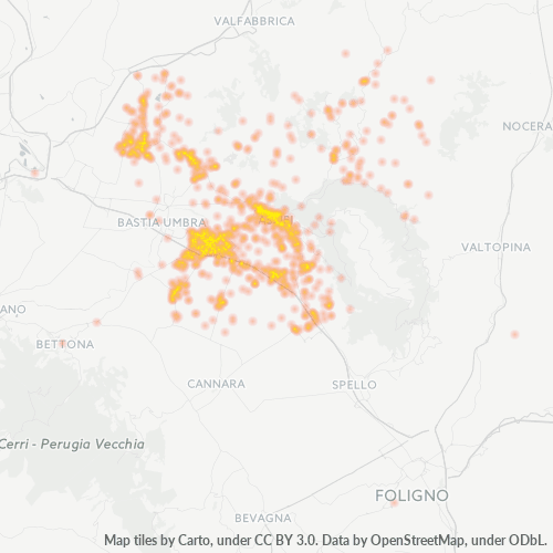 Mappa di calore per cap 06081
