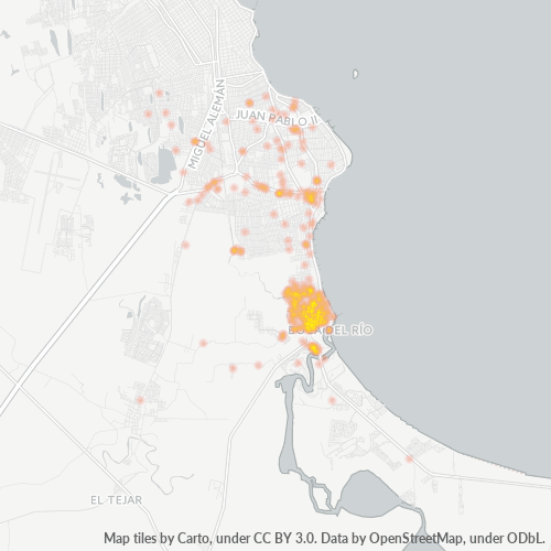 94290 Mapa de calor de densidad empresarial