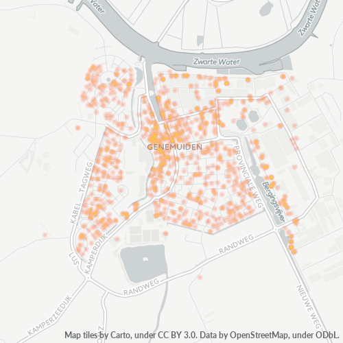 Heatmap voor postcode 8281