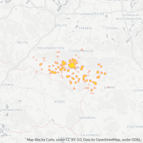 Heatmap für plz 14913
