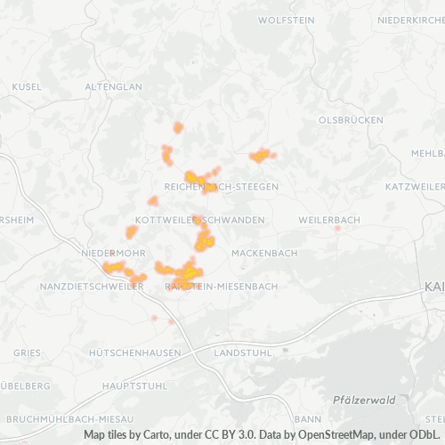 Heatmap für plz 66879