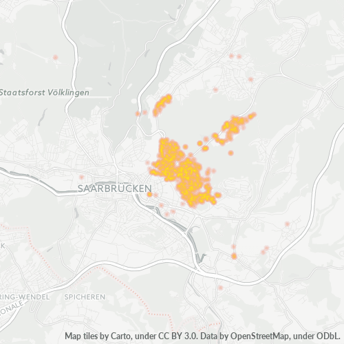 66123 Standortdichte-Heatmap