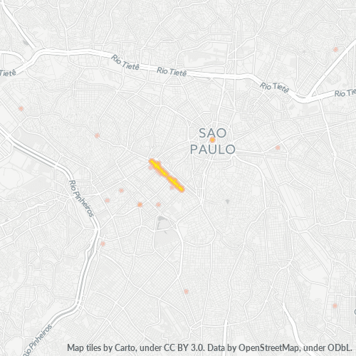01420-000 Mapa de calor de densidad empresarial
