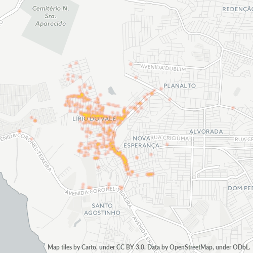 69038-000 Heatmap de Densidade da Empresa