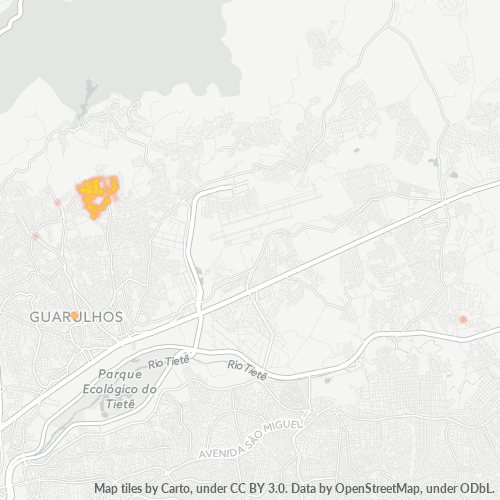 07135-000 Mapa de calor de densidad empresarial