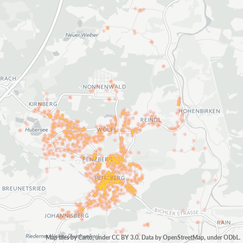 Heatmap für plz 82377