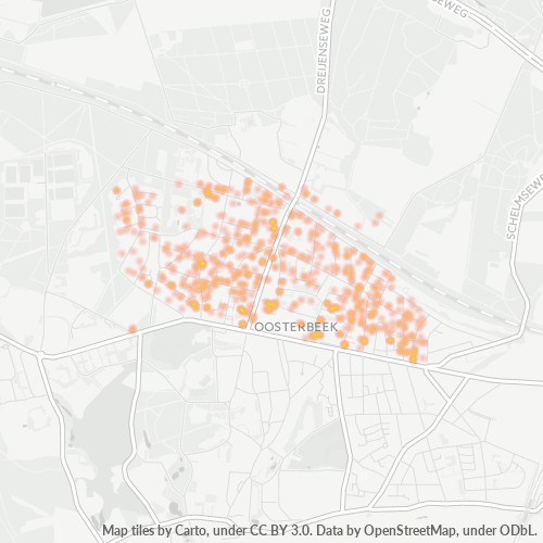 Heatmap voor postcode 6861