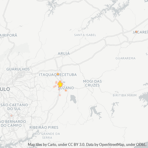 08560-000 Mapa de calor de densidad empresarial
