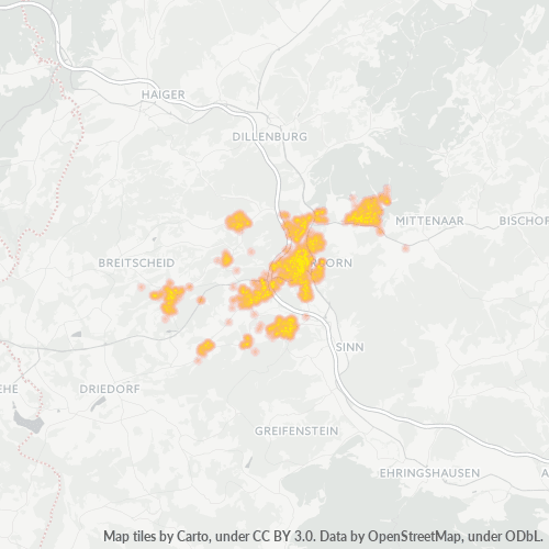 Heatmap für plz 35745