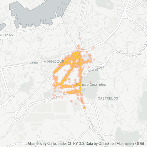 36210 Mapa de calor de densidad empresarial