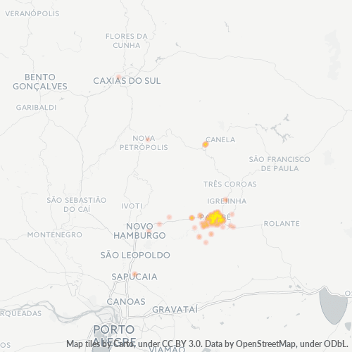 95630-000 Heatmap de Densidade da Empresa