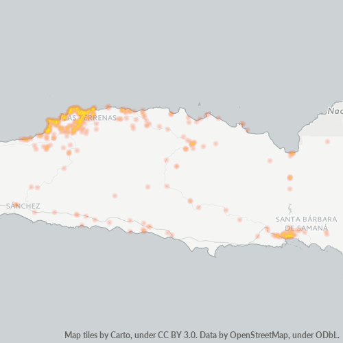 32000 Mapa de calor de densidad empresarial