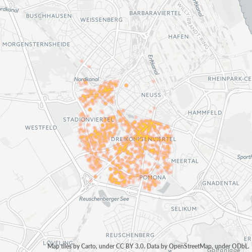 Heatmap für plz 41464