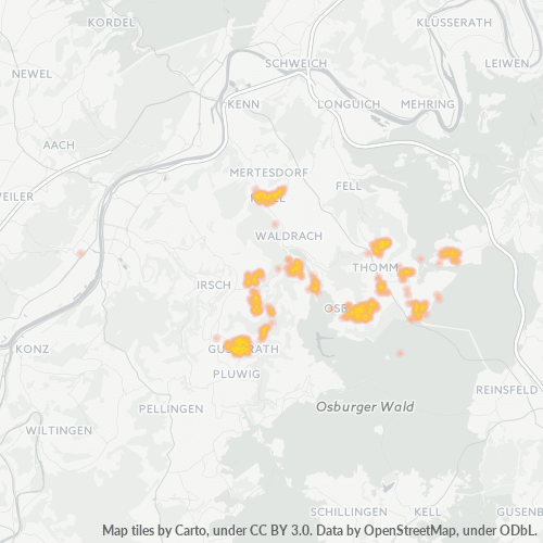 Heatmap für plz 54317