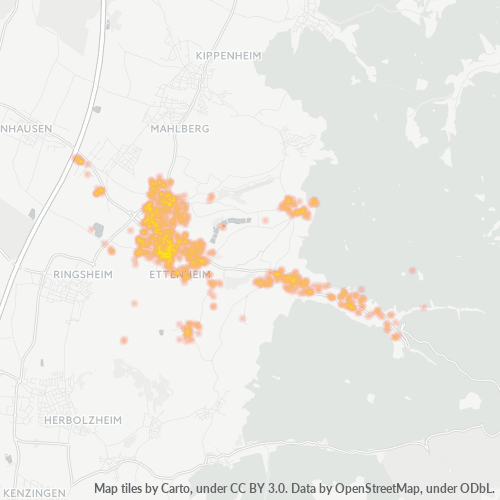 Heatmap für plz 77955