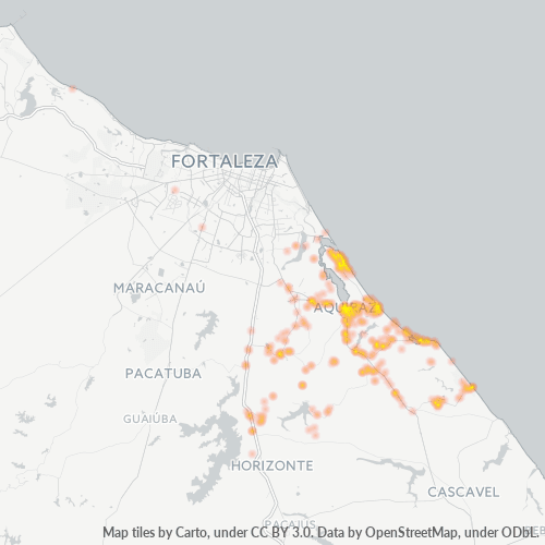 61700-000 Mapa de calor de densidad empresarial