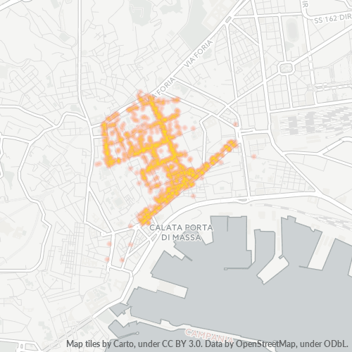 80138 Mappa di concentrazione per la densità di aziende