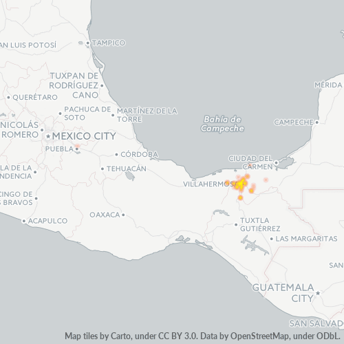 86280 Mapa de calor de densidad empresarial