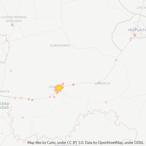 36900 Mapa de calor de densidad empresarial