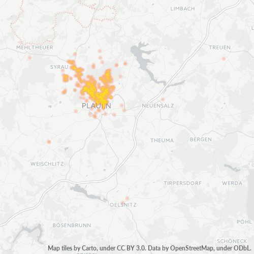 Heatmap für plz 08525