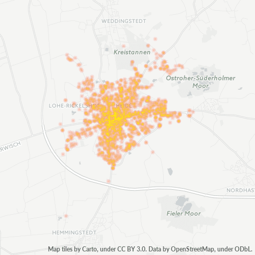 Heatmap für plz 25746