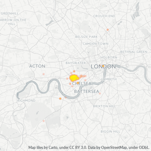 SW5 Business Density Heatmap