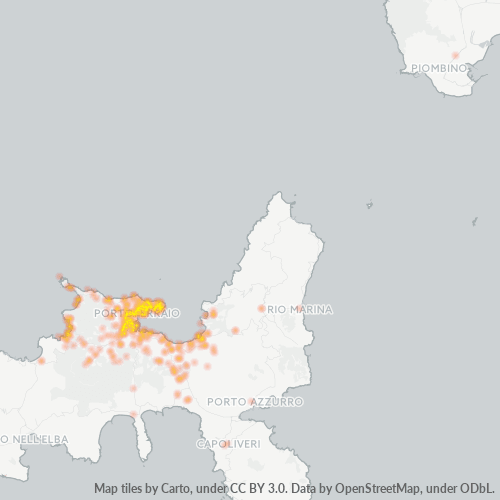 57037 Mappa di concentrazione per la densità di aziende