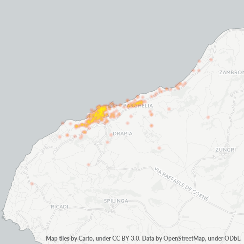 Mappa di calore per cap 89861
