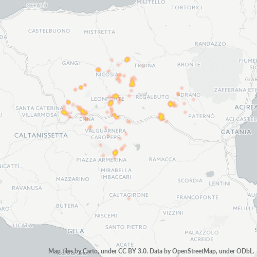 Mappa di calore per cap 94010