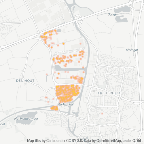 Heatmap voor postcode 4906