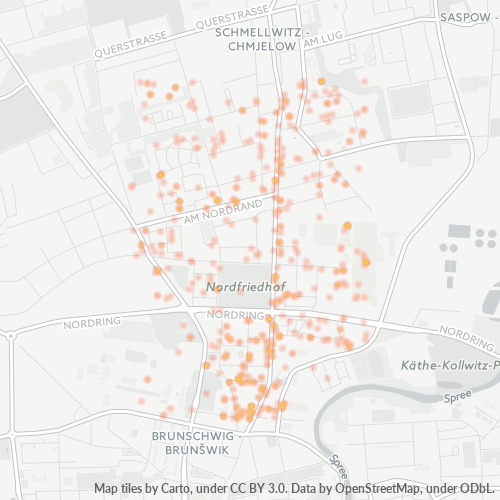 Heatmap für plz 03044