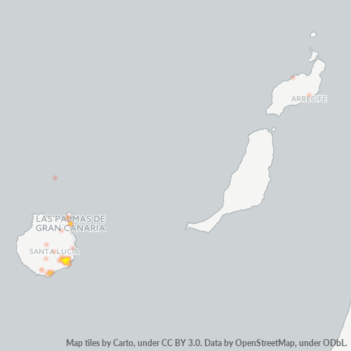 Mapa de calor para código postal 35110