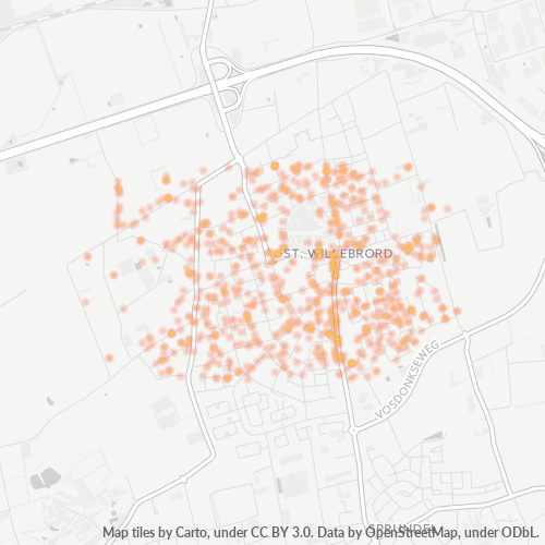 Heatmap voor postcode 4711
