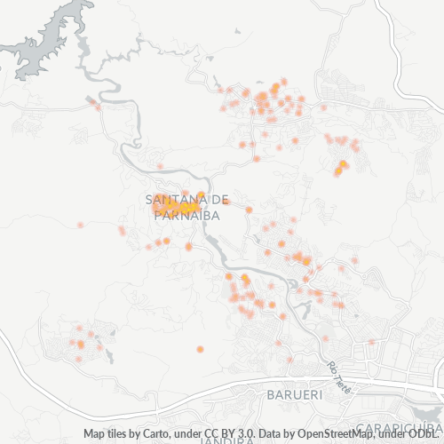 06500-000 Mapa de calor de densidad empresarial