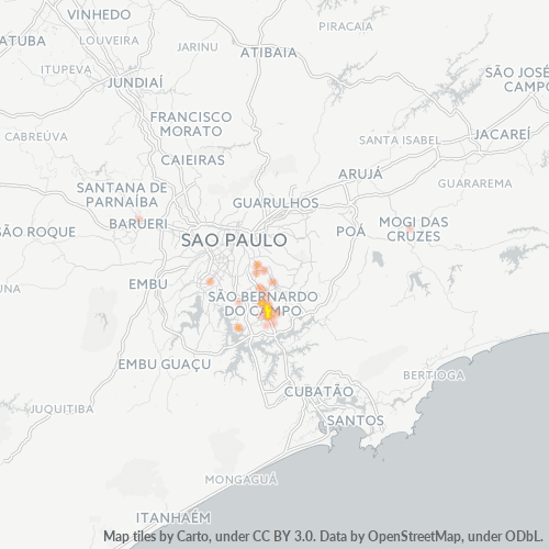 09710-000 Mapa de calor de densidad empresarial