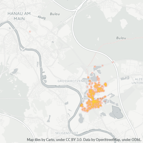 Heatmap für plz 63796