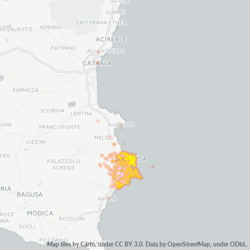 Mappa di calore per cap 96100