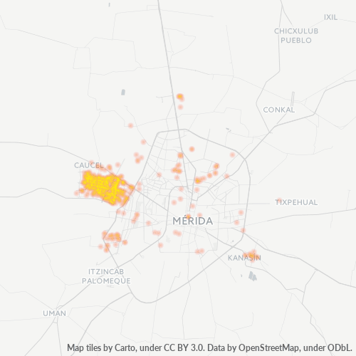 97314 Mapa de calor de densidad empresarial