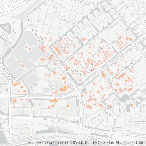 Heatmap voor postcode 2803